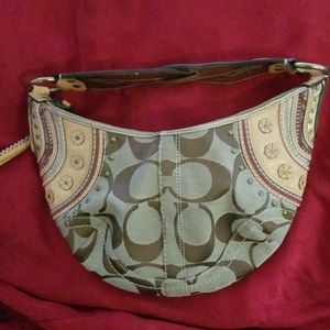 Authentic Coach Signature Stitched Hobo Handbag